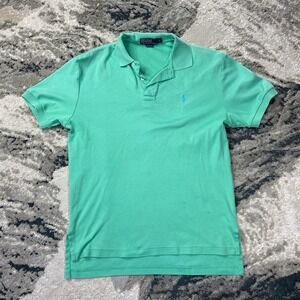 Polo Ralph Lauren Vintage Golf Polo Shirt Sz S Green Embroidered Pony Logo